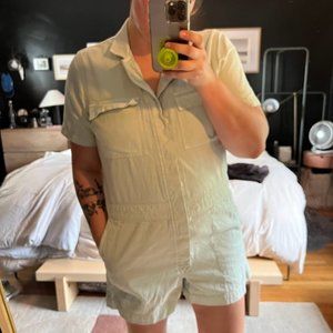 Madewell Green Romper, worn twice, excellent condition